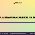 Cara Menambah Artikel di Sinta