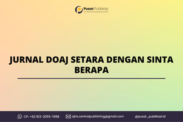 Jurnal DOAJ Setara dengan Sinta Berapa